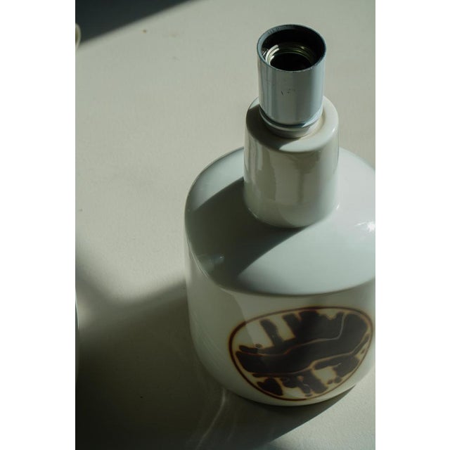 Danish Modern Porcelain Table Lamps from Bing & Grøndahl, 1960s, Set of 2 For Sale - Image 17 of 18