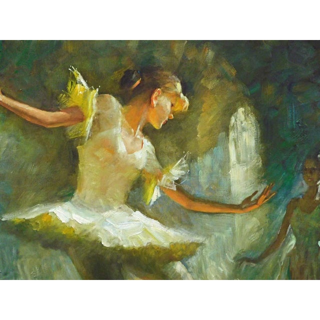 Zhiwei Tu "Untitled" Ballerina Original Oil on Canvas With Custom Framed W/Book For Sale - Image 11 of 18