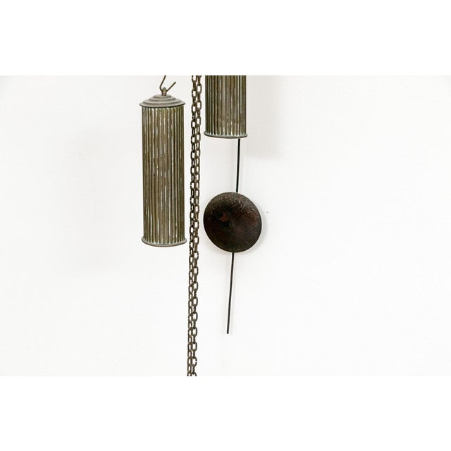 Brown Antique Walnut Postman Weight Driven Wall Clock For Sale - Image 8 of 10