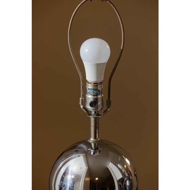 1970s Chrome Stacked Ball Table Lamps Attributed to George Kovacs - A Pair For Sale - Image 9 of 9