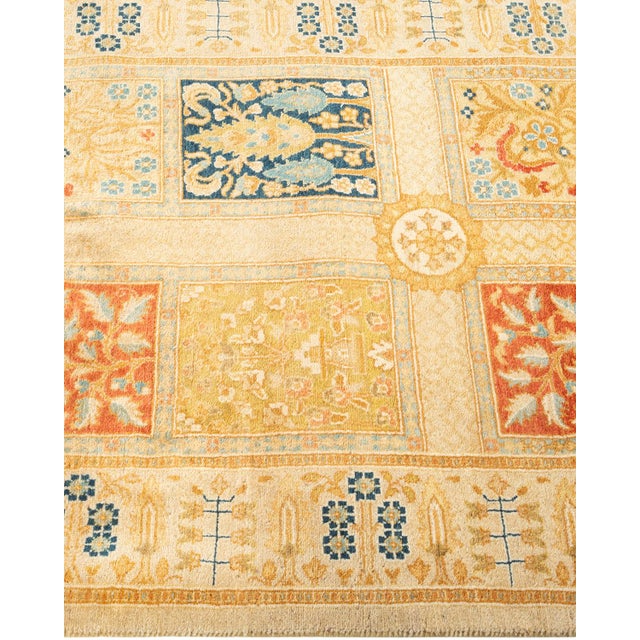 Solo Rugs Mogul Hand-Knotted Runner Rug - Ivory, 2' 7" x 14' 8" For Sale - Image 4 of 8