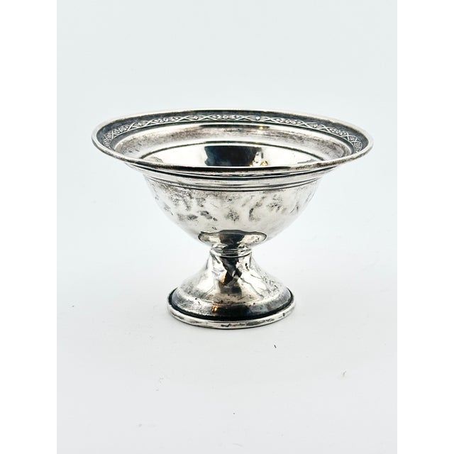 Beautiful vintage weighted sterling silver candy dish. Made by HGS Company with a lovely floral design on the edge. HGS...
