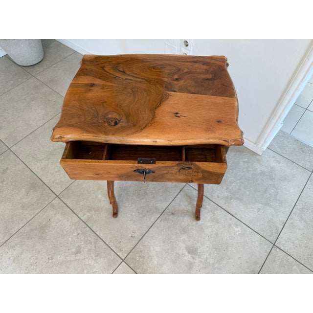 Biedermeier Sewing Table in Spruce For Sale - Image 5 of 9