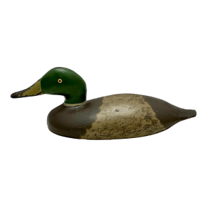 Very Rare & Unique Antique Cast Iron Duck Hunting Decoy Motif Flat Back Style Doorstop - Circa 1920s