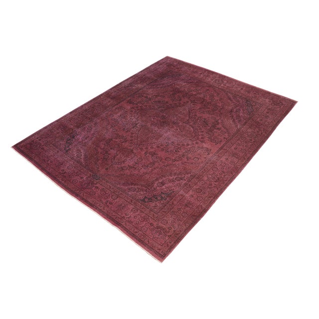 Transitional Retro Purple/Brown Wool Rug - 6'10'' X 9'8'' For Sale - Image 3 of 10