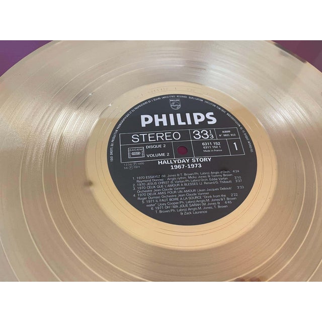 Official Gold Record Award France Johnny Halliday Story 1967-1973 Vol.2 For Sale - Image 10 of 16