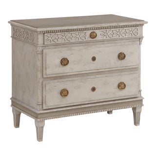 Modern History Small Gustavian Bedside Chest For Sale