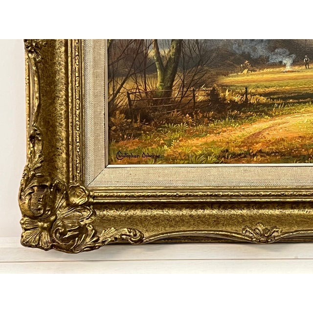 Farm in the Woods at Winter in the English Countryside with Warm Brown Colours Circa 1990 For Sale - Image 11 of 15