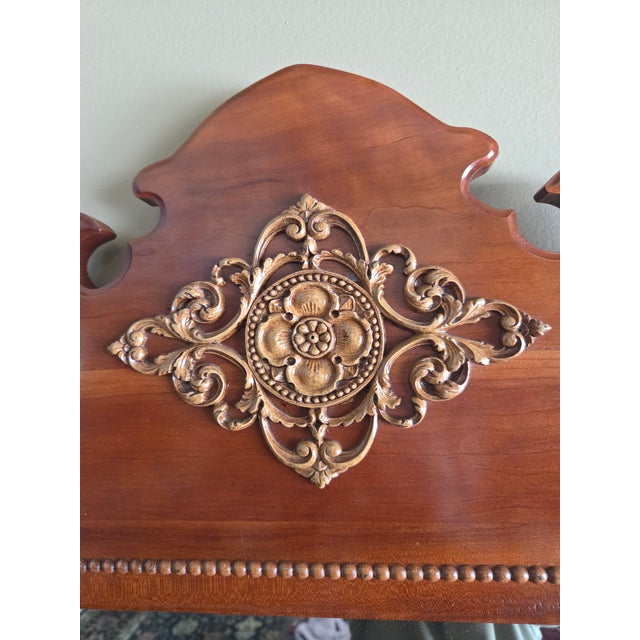 Beautifully Crafted Large Chippendale Style Solid Wall Mirror. Signed by the maker on the back.