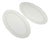 Mid-Century Limoges France White Porcelain Scalloped Oval Platters, Set of 2 For Sale