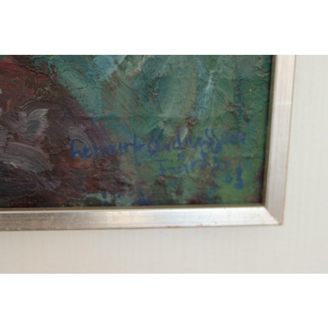 Lennart Andersson, Blue Vase, 1968, Oil on Canvas, Framed For Sale - Image 6 of 18