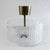 Orrefors Crystal and Brass Ceiling Lamp / Flush Mount by Carl Fagerlund for Orrefors, 1960s For Sale - Image 4 of 4