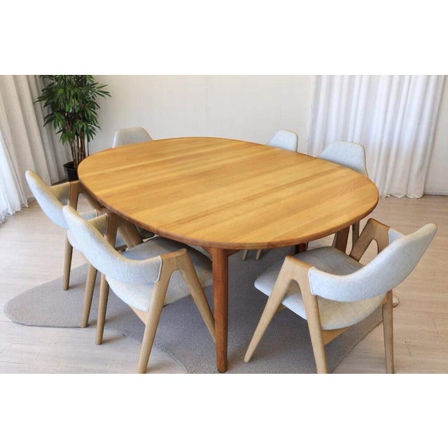 Vintage Oval Dining Table in Oak from Brdr. Andersen, 1960s For Sale - Image 6 of 14