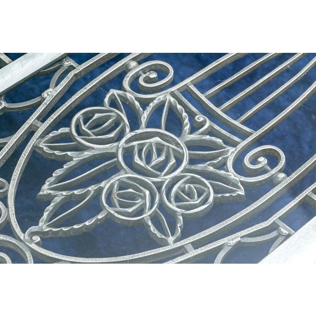 Metal 1990s Vintage Brushed Steel Glass Top Coffee Table For Sale - Image 7 of 11