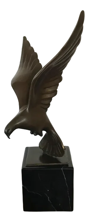 Art Deco Bronze Flying Pigeon Statue from Coenrad, the Netherlands, 1930s
