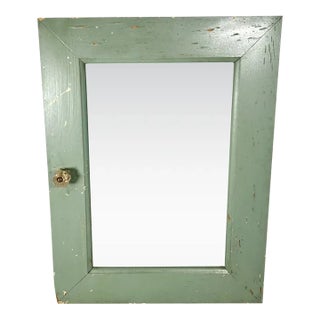 Primitive Mirrored Wall Mount Medicine Cabinet For Sale