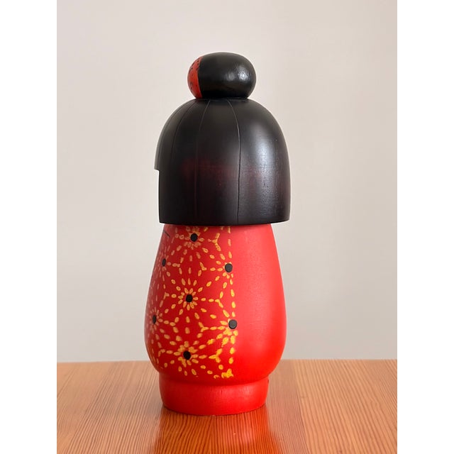 Wood 1970s Signed Japanese Sosaku Kokeshi by Kazuo Takamizawa, Mid-Century Studio Folk Sculpture For Sale - Image 7 of 8