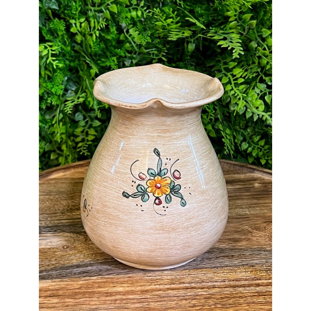 Italian Vintage Hand-Painted Baffoni Gubbio Italian Vase For Sale - Image 3 of 7