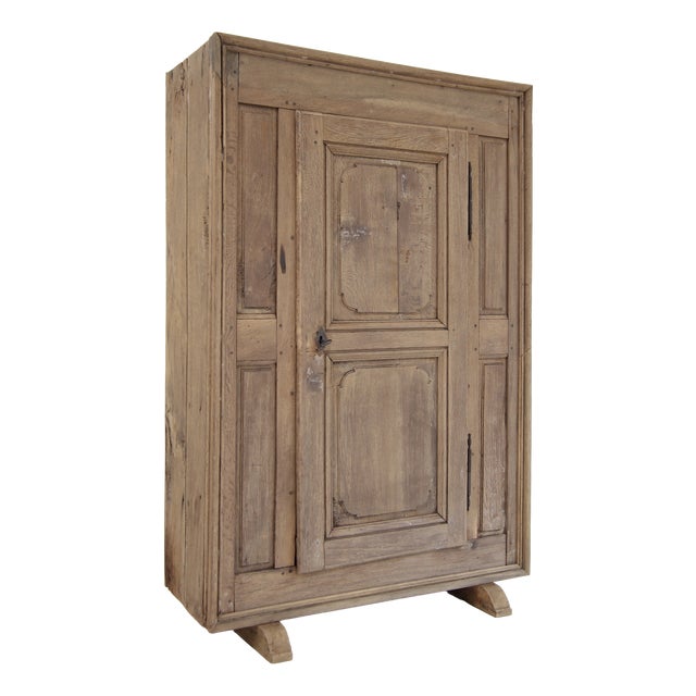 19th Century Primitive Oak Cupboard For Sale