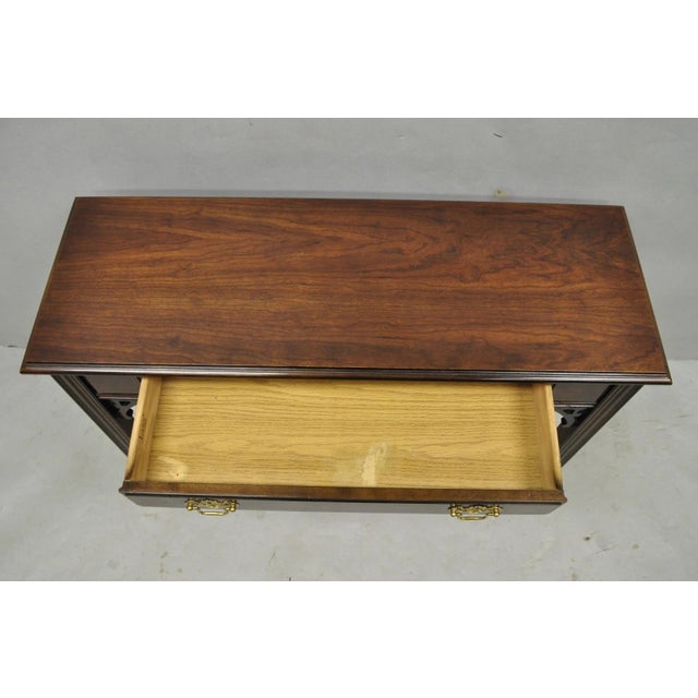 Wood Vintage Lane Altavista Georgian Chippendale Cherry Wood Small Console Table For Sale - Image 7 of 15