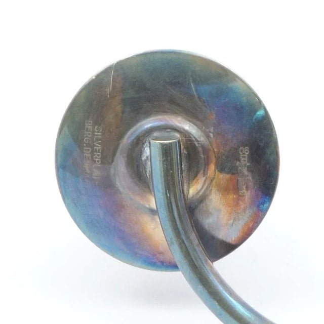 1960s Danish Silver-Plated Candleholder from Berg, 1960s For Sale - Image 5 of 6