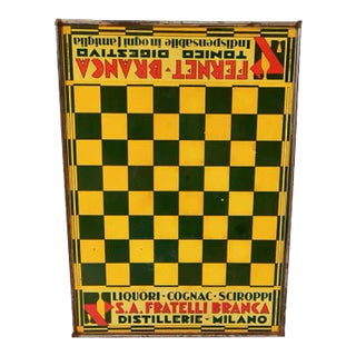 Fernet Branca Game of Checkers, 1930s For Sale