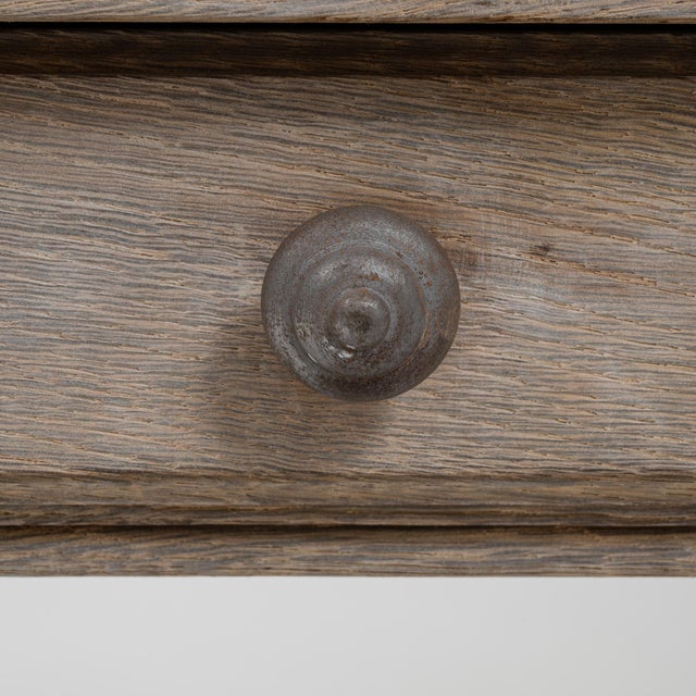 20th Century French Oak Dining Table With Drawer For Sale - Image 9 of 18