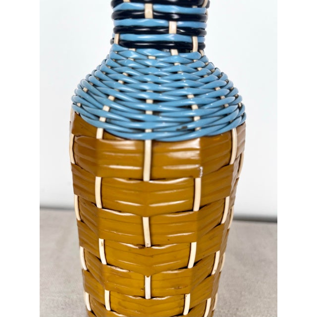 Glass Vintage Wire Wrapped Bottle For Sale - Image 7 of 9