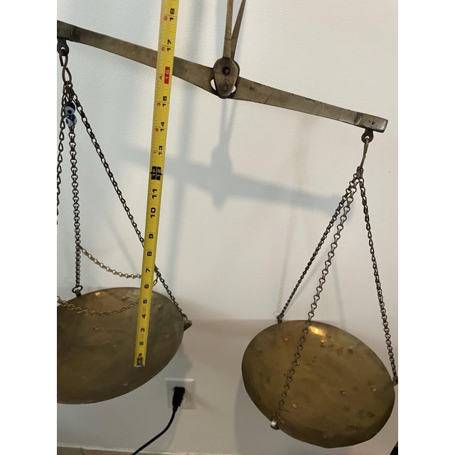 1918 Ottoman Empire Brass 16" Balance Scale — Crowned Anchor Maritime Guild Mark For Sale - Image 17 of 18
