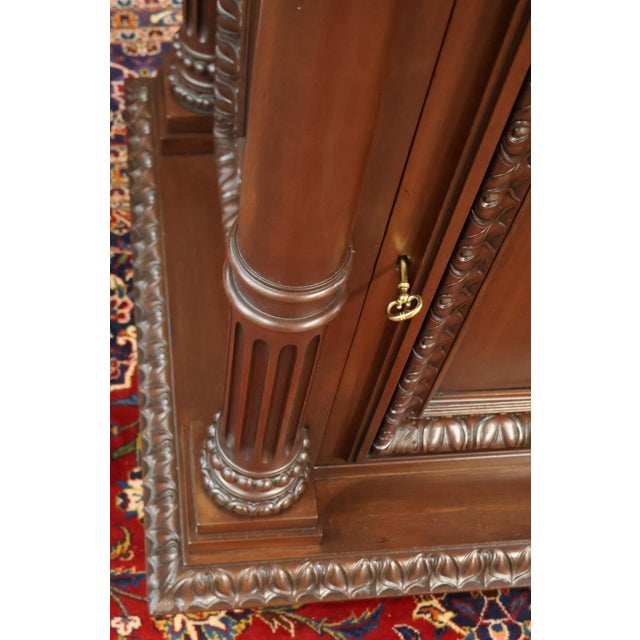 Monumental Victorian Style Mixed Wood Pedestal Cabinet For Sale - Image 14 of 14