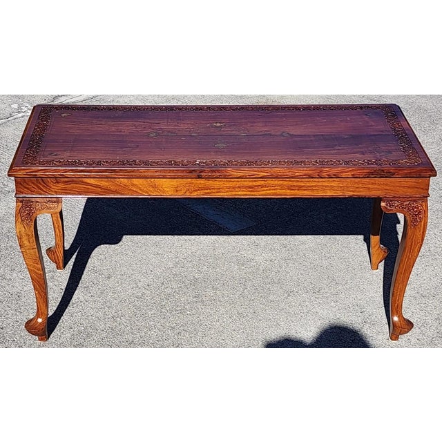 Mid Century Anglo Indian Walnut Coffee Table For Sale - Image 12 of 18