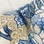 Custom Honshu Blue and Beige 20" Down Pillows - a Pair For Sale - Image 4 of 5