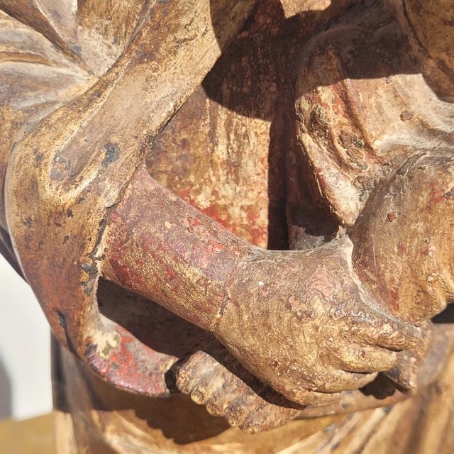 Virgin and Child, 1800s, Limestone For Sale - Image 10 of 18