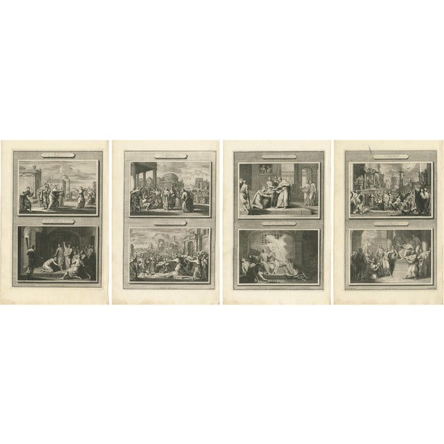 Acts of the Apostles, 1700, Paper, Set of 4 For Sale