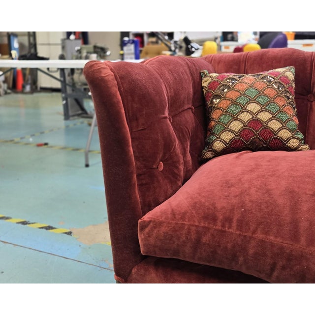 Textile Late 20th Century Tuxedo Sofa | Baker Furniture For Sale - Image 7 of 13