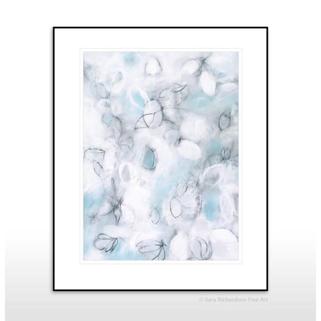 2020s "Float No.10 - Soft Blue Suspension" - Neutral Contemporary Drawing on Paper For Sale - Image 5 of 6