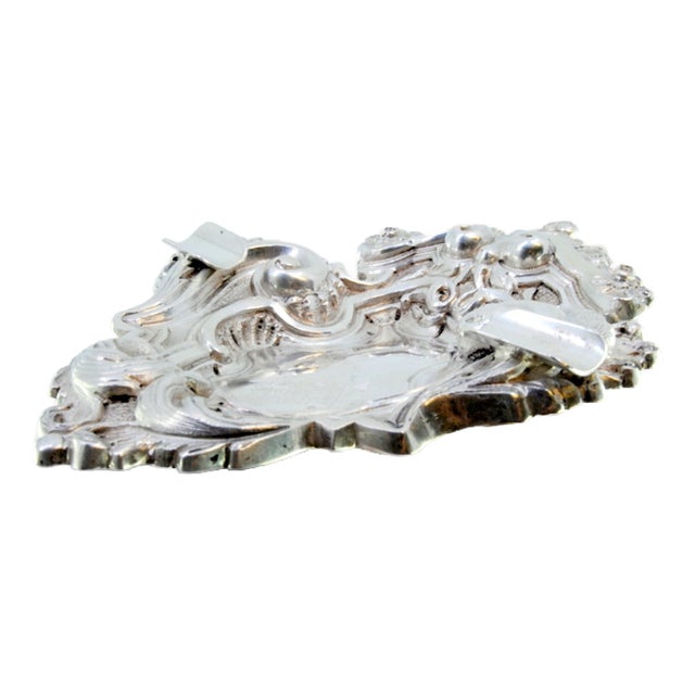 Silver Ashtray with High Reliefs For Sale
