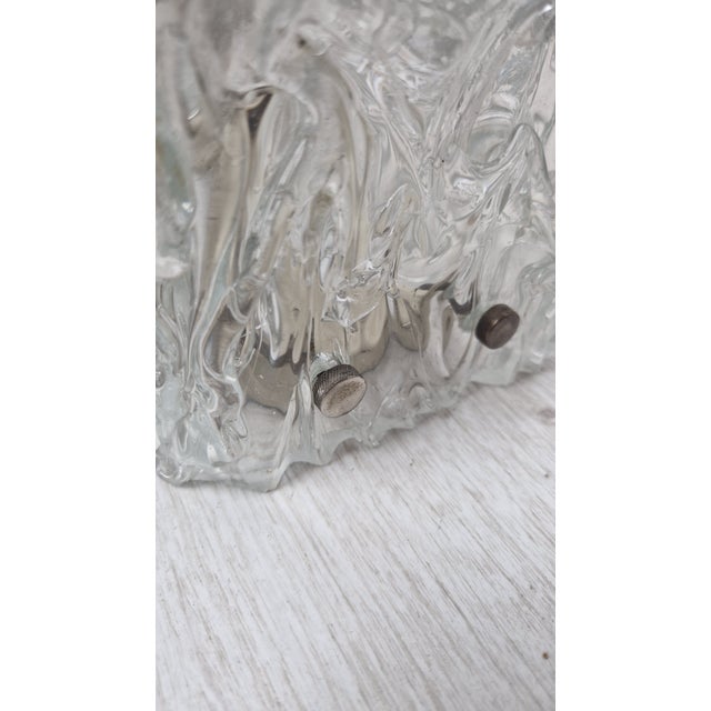 Wall Lamps Ice Model by Toni Zuccheri for Barovier & Toso, 1980s, Set of 2, in Very Good conditions. Designed 1960 to 1969...