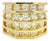 Jose Hess Diamond 18k Yellow Gold 2.45 Carats 4 Rows Channel Set Wide Band Ring For Sale