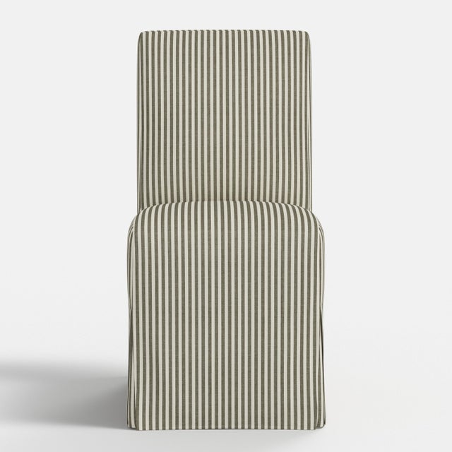 Not Yet Made - Made To Order Slipcover for Stoffer Home x Cloth & Company for Lindy Slipcover Dining Chair in Jane Stripe Laurel For Sale - Image 5 of 7