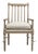 Matthew Izzo Home Barnaby Pine Wood Armchair With Beige Tie Cushion For Sale