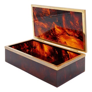 Faux Tortoise Decorative Box from Hermes, 1970s For Sale