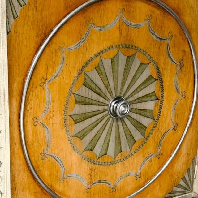 Late 20th Century Italian Neoclassical Style Hand-Painted Console Cabinet or Commode For Sale - Image 10 of 15