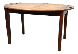 Mahogany Georgian Oval Butlers Tray on Stand, 1800