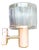 Mid-Century Modern Portuguese Pink Acrylic Wall Sconce For Sale