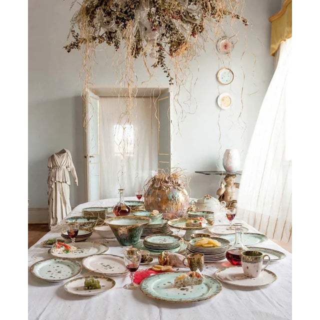 Contemporary Set of 2 Dessert Coupe Plates Ø22 Michelangelo For Sale - Image 3 of 6