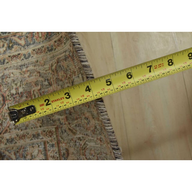 Kashan Rug 9’6” X 12’2” Pink Wool Vintage Distressed Hand-Knotted Carpet For Sale - Image 13 of 15