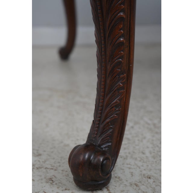 Wood Maitland Smith Mahogany Louis XVI Inlaid Dining Table For Sale - Image 7 of 18
