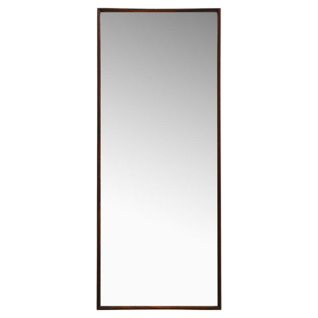 1950s Mirror with Rosewood Frame from Rimbert Sandholt, 1950s For Sale - Image 5 of 5