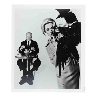 Philippe Halsman, Alfred Hitchcock and Tippi Hedren, 1963, Gelatin Silver Print For Sale